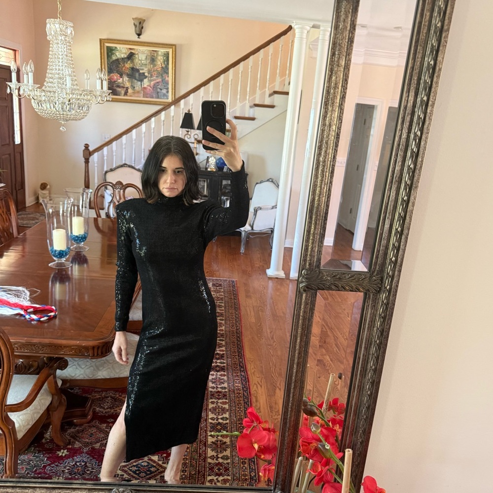 Smythe sz S P Elegant Black Sequin Dress